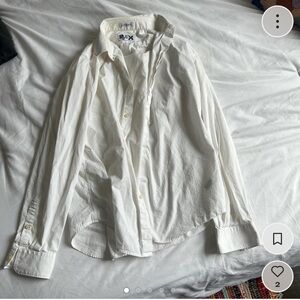 White cotton button-up